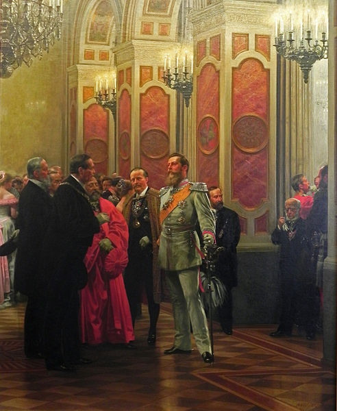 Crown Prince Frederick at the Court Ball, 1878,  by Anton von Werner (1843-1915) Alte Nationalgalerie Berlin.